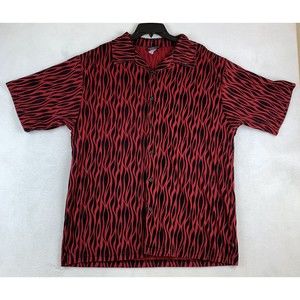 Vintage Epidemic Shirt Mens XL Black Red Flames Velvet Y2K Style 90s Made in USA